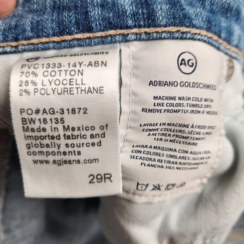 Adriano Goldschmied AG The Stilt Roll Up Cigarette Roll Up Ankle Jeans Size 29 - Picture 14 of 16